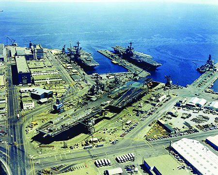 23. Hunters_Point_NS_with_three_carriers_1971